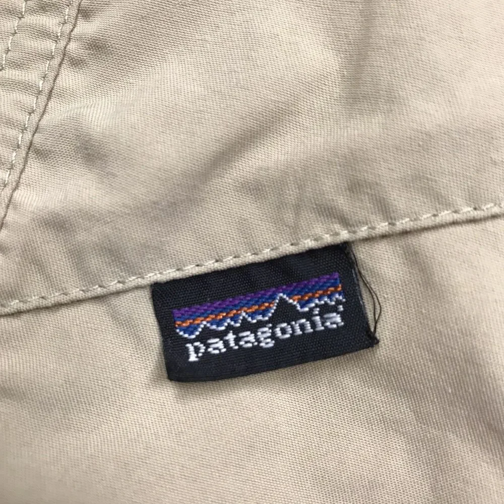 PATAGONIA Gi II Shorts Men L 32W Tan Belted Outdoor Hiking Lightweight